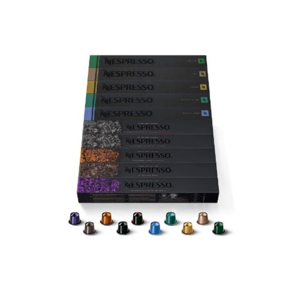 Nespresso Capsules OriginalLine, Espresso Variety Pack, Medium Roast Espresso Coffee, 10 Count (Pack of 10), Brews 3.7 ounce and 1.35 ounce (ORIGINAL LINE ONLY)