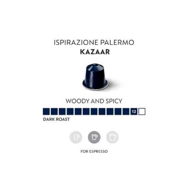 Nespresso Capsules OriginalLine, Kazaar Intenso, Dark Roast Coffee, 10 Count (Pack of 5), Brews 1.35oz - Packaging May Vary - Image 2