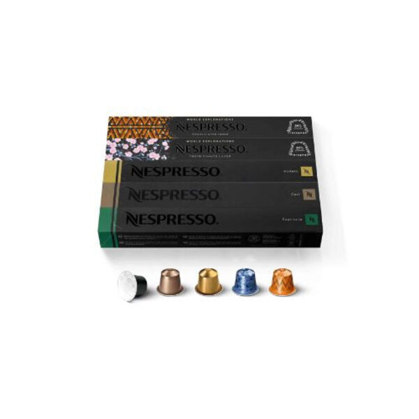 Nespresso Capsules OriginalLine, Mild Roast Blend Variety Pack, Mild Roast Coffee, 50 Count Espresso Coffee Pods, Brews 3.7 ounce and 1.35 ounce (ORIGINALLINE ONLY)