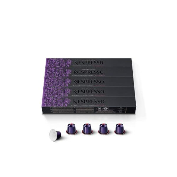 Nespresso Capsules OriginalLine, Arpeggio Decaffeinato, Dark Roast Coffee, 10 Count Coffee Pods(Pack of 5), Brews 1.35 Ounce (ORIGINALLINE ONLY) (Pack of 5)
