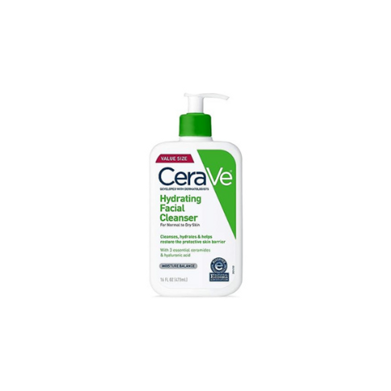 CeraVe Hydrating Facial Cleanser | Moisturizing Non-Foaming Face Wash with Hyaluronic Acid, Ceramides and Glycerin | Fragrance Free Paraben Free | 16 Fluid Ounce