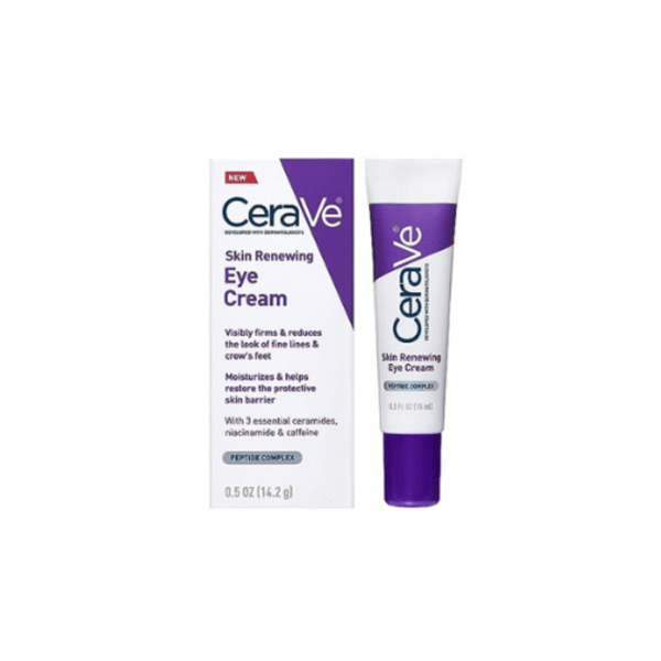 CeraVe Eye Cream for Wrinkles | Under Eye Cream with Caffeine, Peptides, Hyaluronic Acid, Niacinamide, and Ceramides for Fine Lines | Fragrance Free & Ophthalmologist Tested |0.5 Ounces